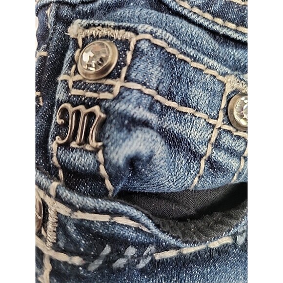 Miss Me Girls Size 10 Dark Blue Bling Jeans  JK592B2 Back To School - Picture 3 of 11